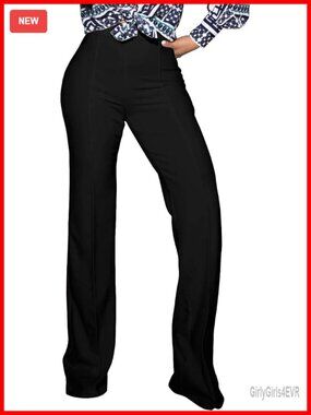 High Waisted Bootcut Pull On Dress Pants Work Casual Stretchy